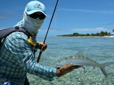 Tony with a fringing reef Bonefish