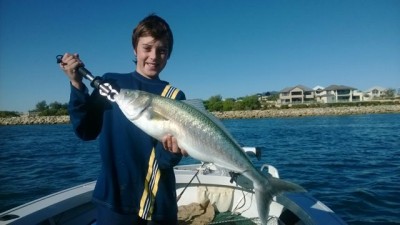 Cam Day with his first Salmon